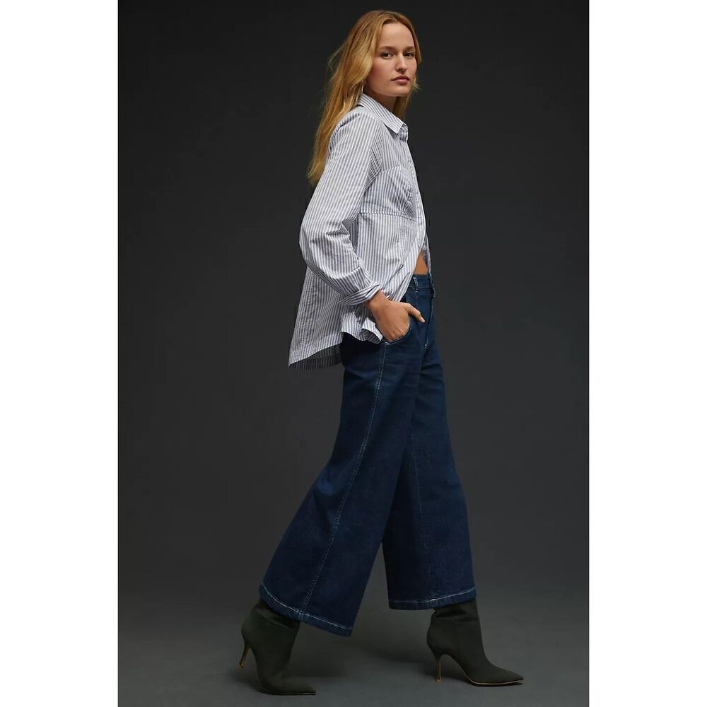 Anthropologie Closed Organic Cotton Leira High-Rise Wide-Leg Jeans - Picture 4 of 16